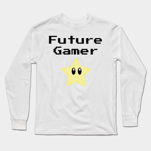 Future Gamer with cute star Long Sleeve T-Shirt